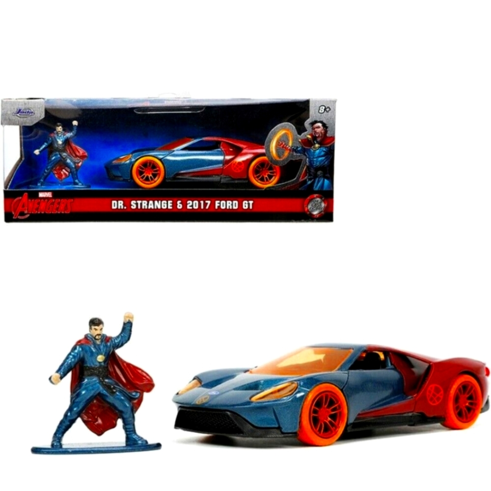 Jada 1:32 Hollywood Rides Dr Strange w/ 2017 Ford GT Avengers 33360 Diecast Car